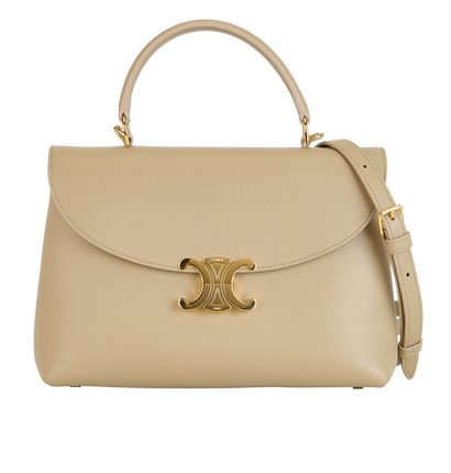 Medium Nino Bag, £2,100, Handbags, Beige, Leather, Front view
